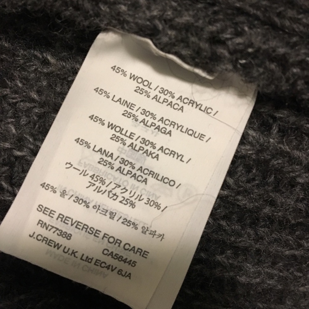 Sold-J crew oversized chunky knit gray cardigan - Picture 4 of 6